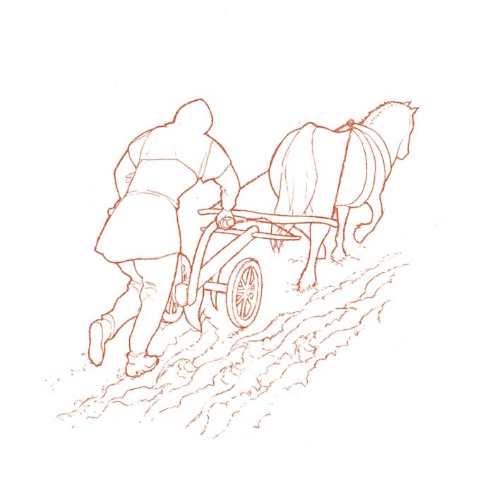 Utilisation d’une charrue dans un champ (Pierre-Yves Videlier)