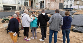 Visite du public du chantier de fouille