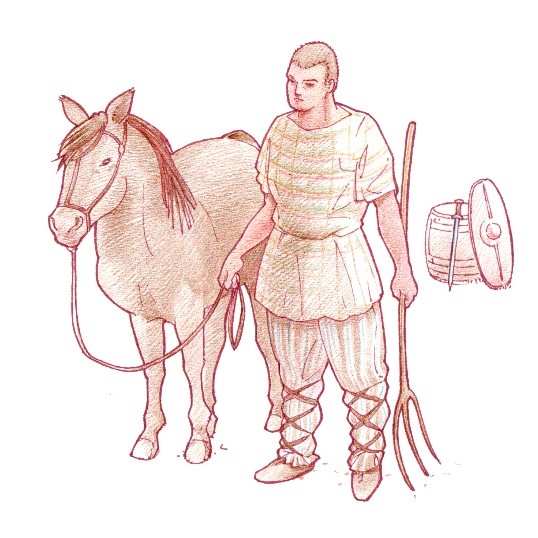 Personnage avec un cheval