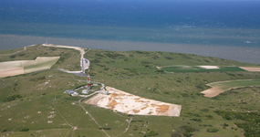 Vue aérienne du site archéologique du Mont d'Hubert (crédits : P. Fruitier)