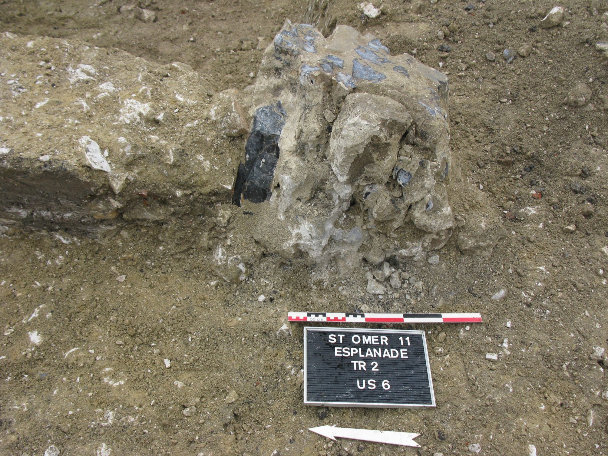 Photo d'un élément de maçonnerie en silec