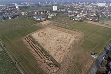 Vue aérienne du site archéologique de Dainville "Le Champ Bel Air"
