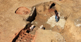 Vue générale du site archéologique de Fiennes