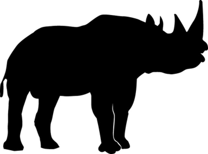Silhouette d’un rhinocéros étrusque