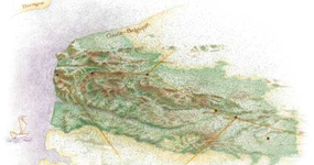Carte du territoire départemental et des voies à l'époque antique (Pierre-Yves Videlier)