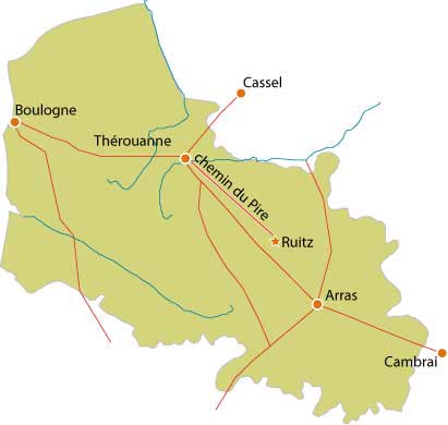 carte de situation du site de Ruitz