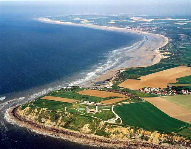 Vue aérienne de Audinghen au cap Gris-Nez