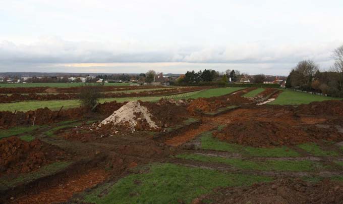 Tranchées de diagnosticc.