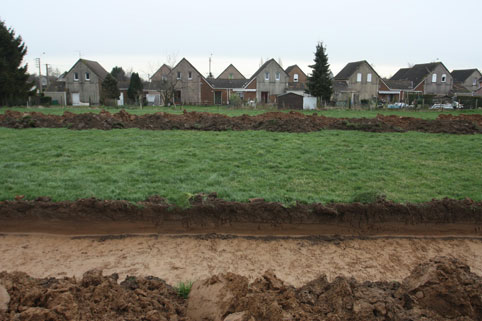 Tranché dans le terrain