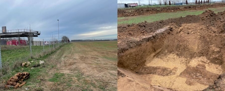 deux vues sur le terrain