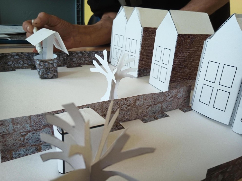 Gros plan de la maquette